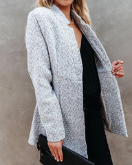 Solid Color Long Sleeve Coat
