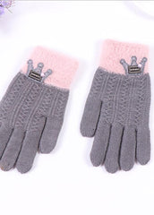 Cartoon Pattern Patchwork Gloves