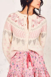 Boho Sweater, Knit Sweater, Love Fancy Petal Milky
