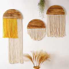 Macrame Semicircle Board Wall Hanging - Nordic Style Room Decor