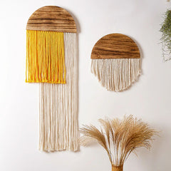 Macrame Semicircle Board Wall Hanging - Nordic Style Room Decor
