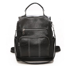 Women's Zipper PU Leather Backpacks