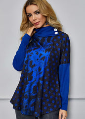 Dot Patchwork Long Sleeve Shirt