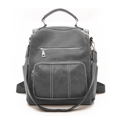 Women's Zipper PU Leather Backpacks