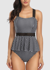 Cross Back Printed Tankini Set