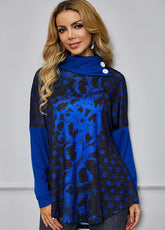 Dot Patchwork Long Sleeve Shirt