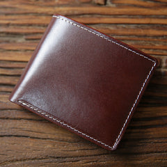 Retro Handmade Leather Men's Short Zip Layer Cowhide Green Fashion Purse