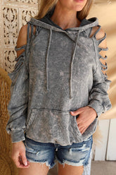 Dyed Distressed Hoodie