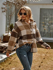 Wool Blends Vintage Loose Long-sleeved Coat