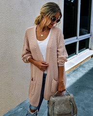 Loose Solid Color Pocket Cardigan