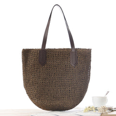 Women's Shoulder Woven Beach Casual Tote Bags