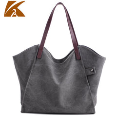 Canvas Fashion Thickened Simple Shoulder Tote Bags