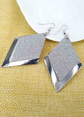 Diamond Frosted Geometric Earrings