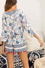 Printed Fringed Casual Jumpsuit