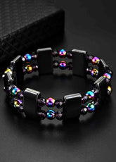 Double Layer Black Magnet Colorful Bracelet