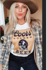 Boho t Shirts, Vintage t Shirt, Gold Beer