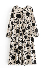 Gown Dress, Boho Maxi Dress, Loose Dress, Black Rose