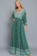 Maxi Dress, Boho Dress, Kimono Dress, Towards the Sun