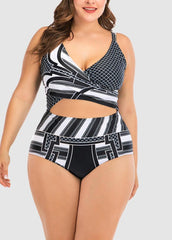 Cut Out Printed One Piece Swimwear