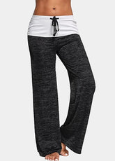 Lacing Patchwork Loose Pants