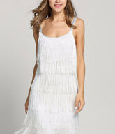 Layered Tassel Spaghetti Straps Romper