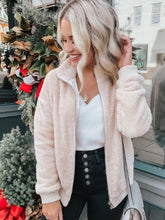 Zipper Long Sleeve Plush Coat