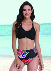 Double Straps Printed Bikini Set