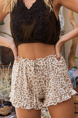 Ruffles Leopard Shorts