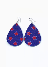 Cute Flag Day Theme Water Drop Earrings