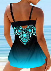 Gradient Printed Tankini Set