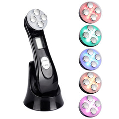 Wrinkle Reduction Device, 5-in-1 Facial Massager, High-Frequency LED Skin Care Tool, Boho Beauty Gadgets