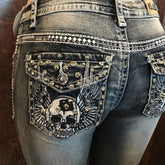 Fashion Sexy High Waist Vintage Straight Denim Jean Pants