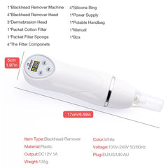 Microdermabrasion Machine for Facial, Diamond Microdermabrasion Device, Blackhead Removal, Pores Cleaner, Boho Beauty Gadgets