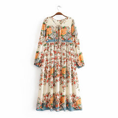 Gown Dress, Boho Maxi Dress, Loose Dress, White Floral