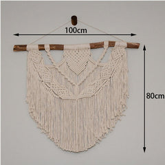 Boho Macrame Wall Hanging - Handcrafted Handwoven Tapestry - Bohemian Home Decor Ansel