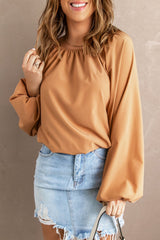 Lantern Sleeve Loose Blouse
