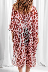 Pink Animal Print Kimono
