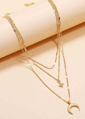 Eight-Pointed Star Moon Necklace