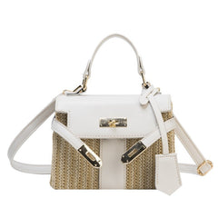 Women's Rattan Weave Beach Shoulder Fashion Handbags