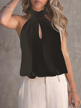 Women's T-Shirts Halter Neck Strap Lace Up Sexy T-Shirt
