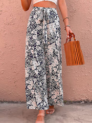 Women's Pants Printed High Waist Loose Fashion Micro Flared Pants
