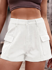 Women's Pants Sexy Button Pocket Denim Cargo Pants