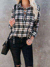 Draw String Closure Long Sleeve Blouse Top