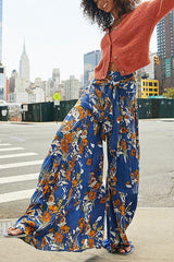 Print Belted Palazzo Pant
