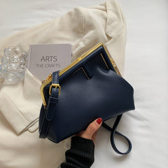 Women's Shoulder Retro Simple Popular Metal Clip Shoulder Bags