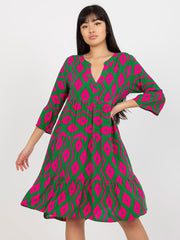 Women's Dresses V Neck Short Sleeve Bohemian Loose Mini Dress