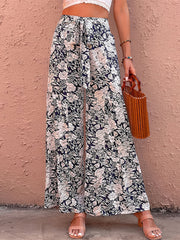 Women's Pants Printed High Waist Loose Fashion Micro Flared Pants