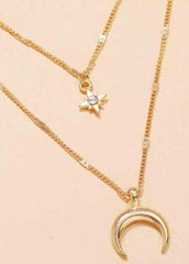Eight-Pointed Star Moon Necklace