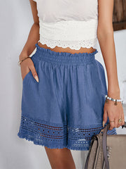 Women's Pants Lace Stitching Hollow Casual Loose Pants