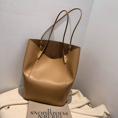 Pure Color Simple Lady Graceful Fashionable Women's Shoulder Small Tote Bags